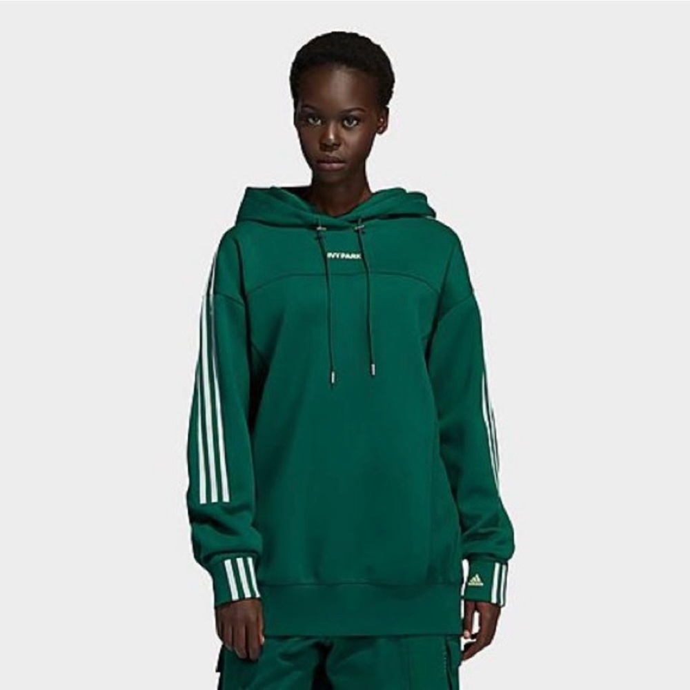 SOLD—Ivy Park x Adidas dark green de grassi hoodie